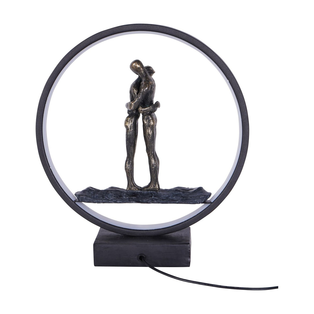 Hugging Couple LED Light Sculpture Lighting Accessory – Bronze