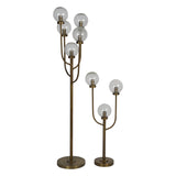 Wellesley 5 Light Globe Floor Lamp - Antique Brass