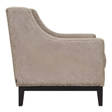 Theodore Buttoned Armchair - Dark Taupe