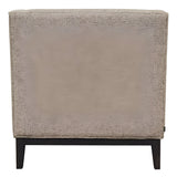 Theodore Buttoned Armchair - Dark Taupe