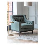 Theodore Buttoned Armchair - Forest Green