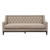 Theodore Buttoned 3 Seater Sofa - Dark Taupe