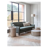 Theodore Buttoned 3 Seater Sofa - Forest Green