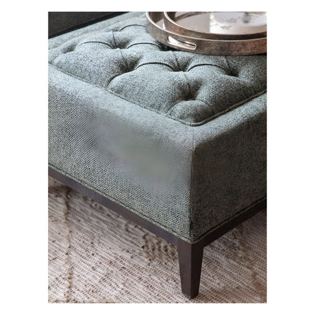 Theodore Buttoned XL Ottoman - Forest Green