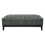 Theodore Buttoned XL Ottoman - Forest Green