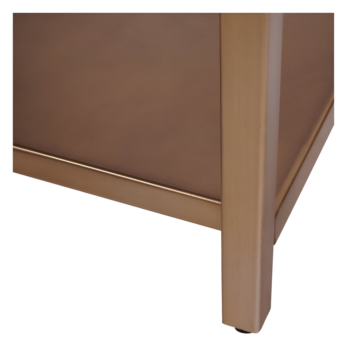 Brooks Tall Metal Shelving Unit - Brushed Champagne