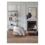 Brooks Tall Metal Shelving Unit - Brushed Champagne