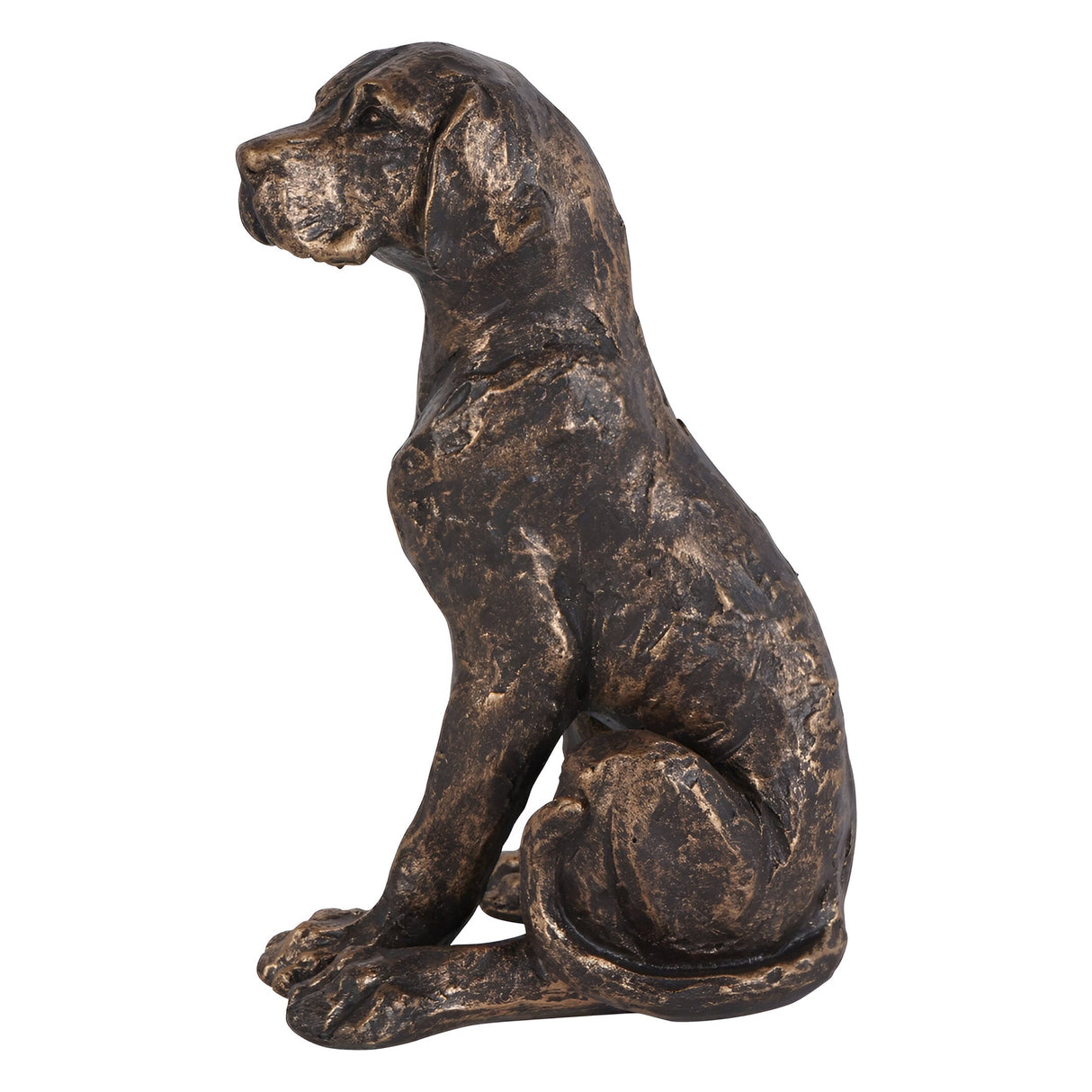 Laura Ashley Bronze Small Sitting Dog Figurine - 21.5cm