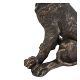 Laura Ashley Bronze Small Sitting Dog Figurine - 21.5cm