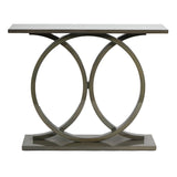 Lacquer Console Table - Olive & Bronze