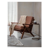 Iota Emperador Marble Accent Table - Brown & Black