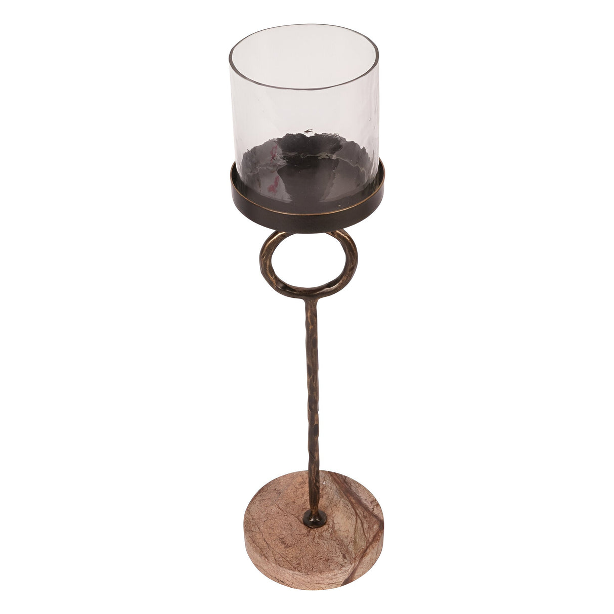 Rutland Small Table Hurricane 39cm - Antique Gold