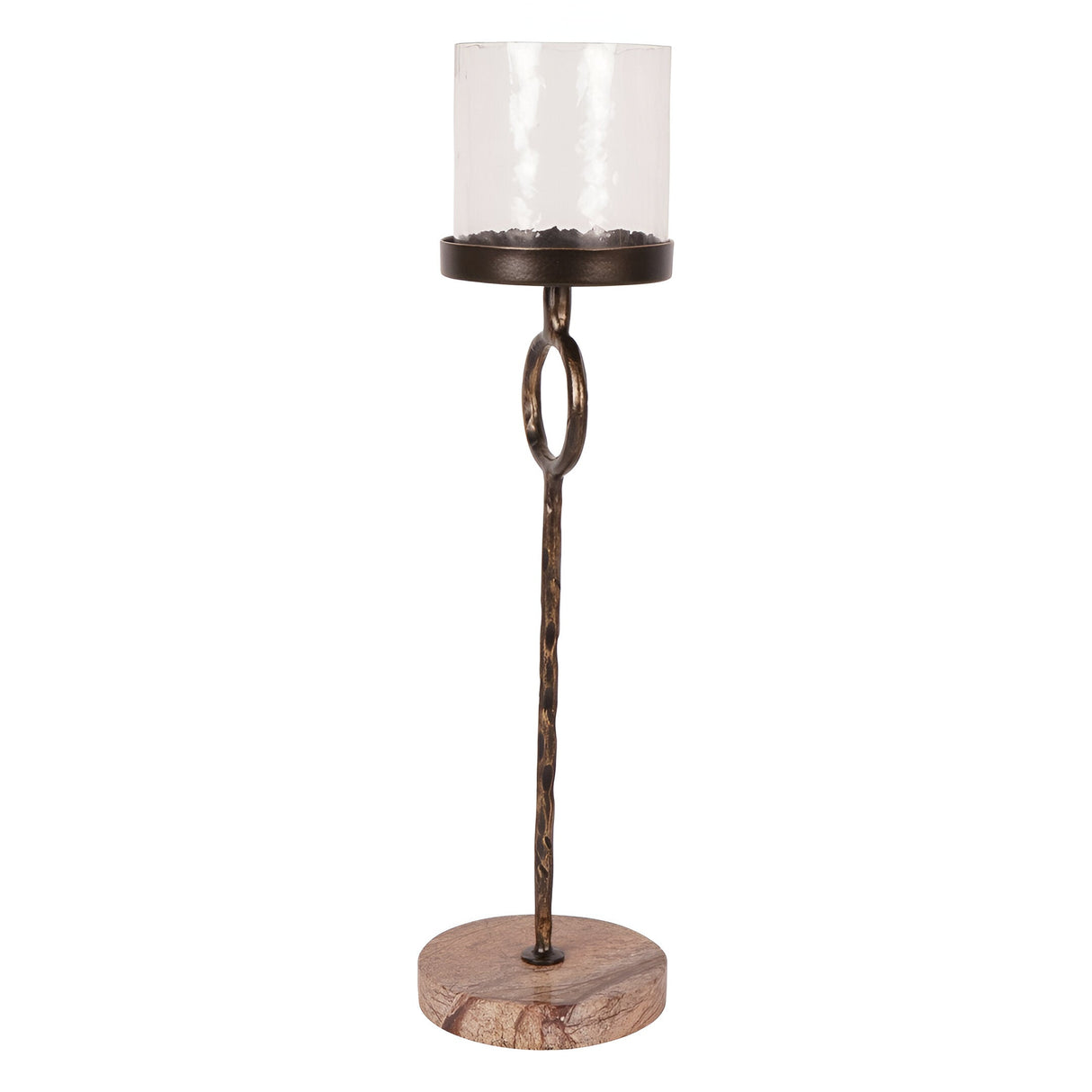 Rutland Small Table Hurricane 39cm - Antique Gold