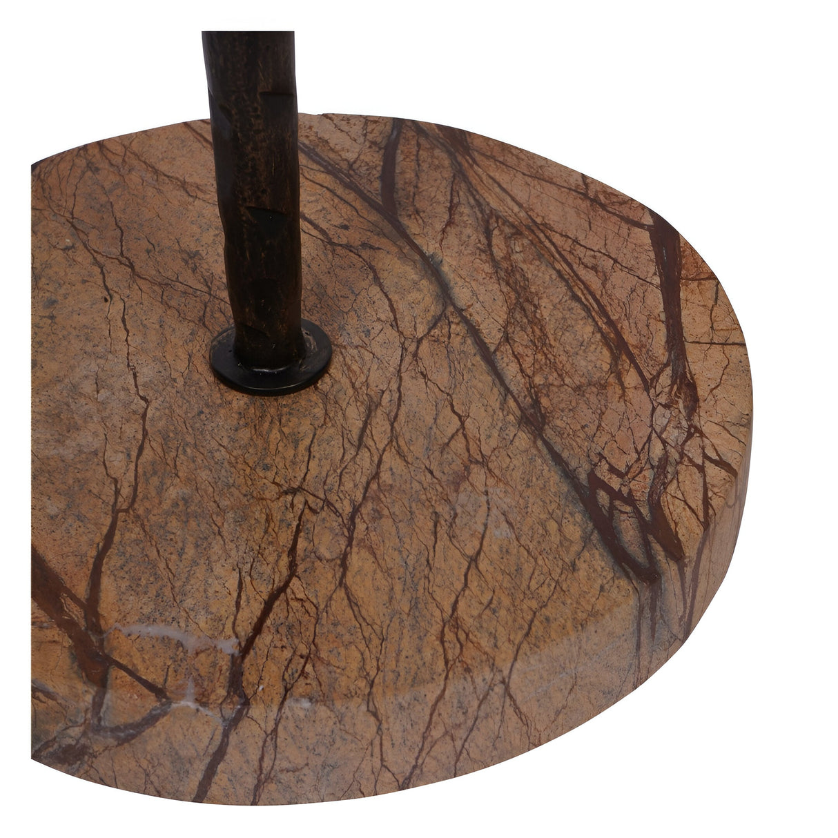 Rutland Large Pillar Floor Hurricane 108cm - Antique Gold