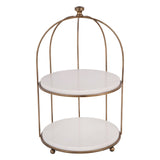 Belvedere Two Tiered Buffet Stand - Aged Gold