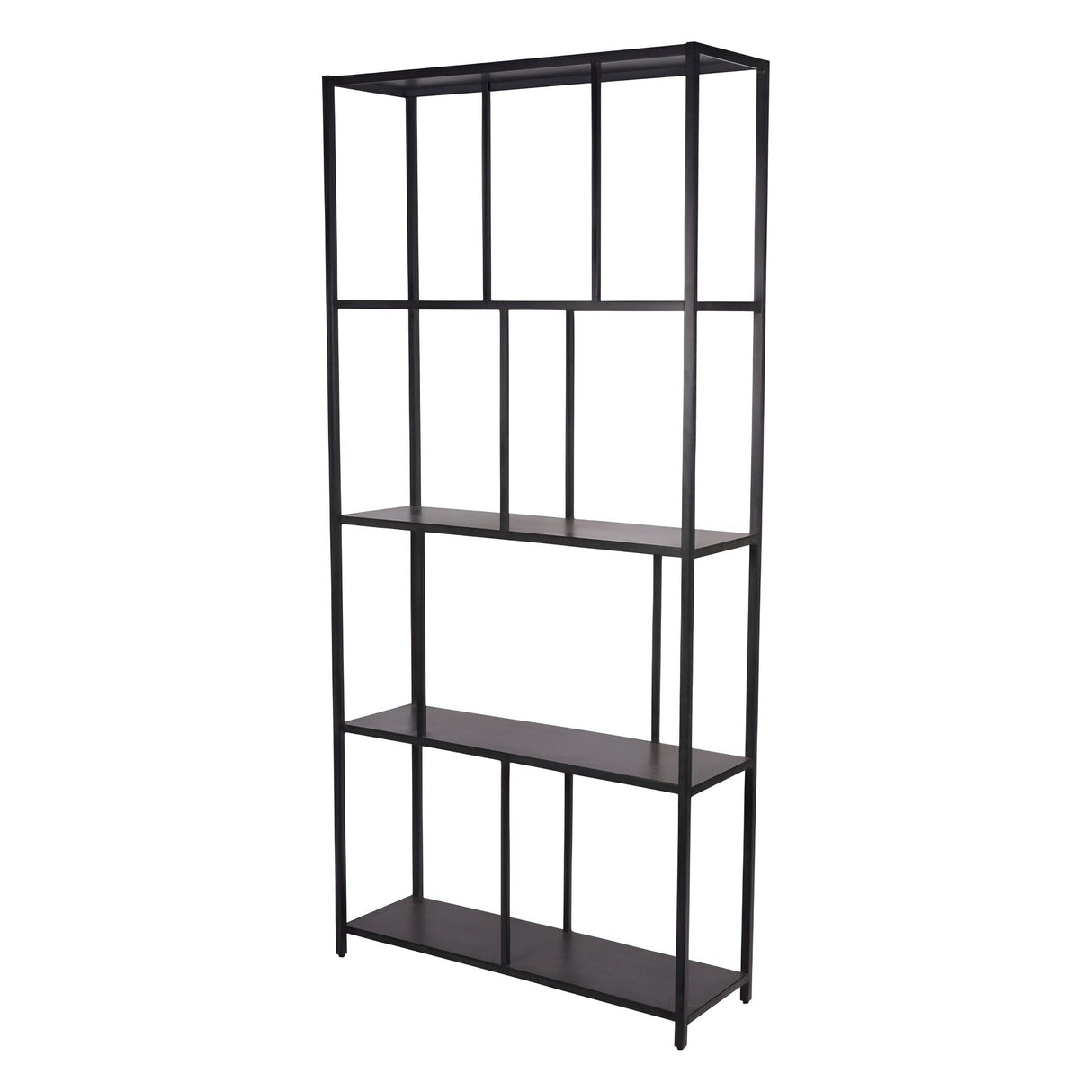 Brooks Tall Metal Shelving Unit - Mottled Black