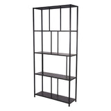 Brooks Tall Metal Shelving Unit - Mottled Black