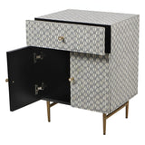 Burgess 2-Door Bedside Cabinet - Grey