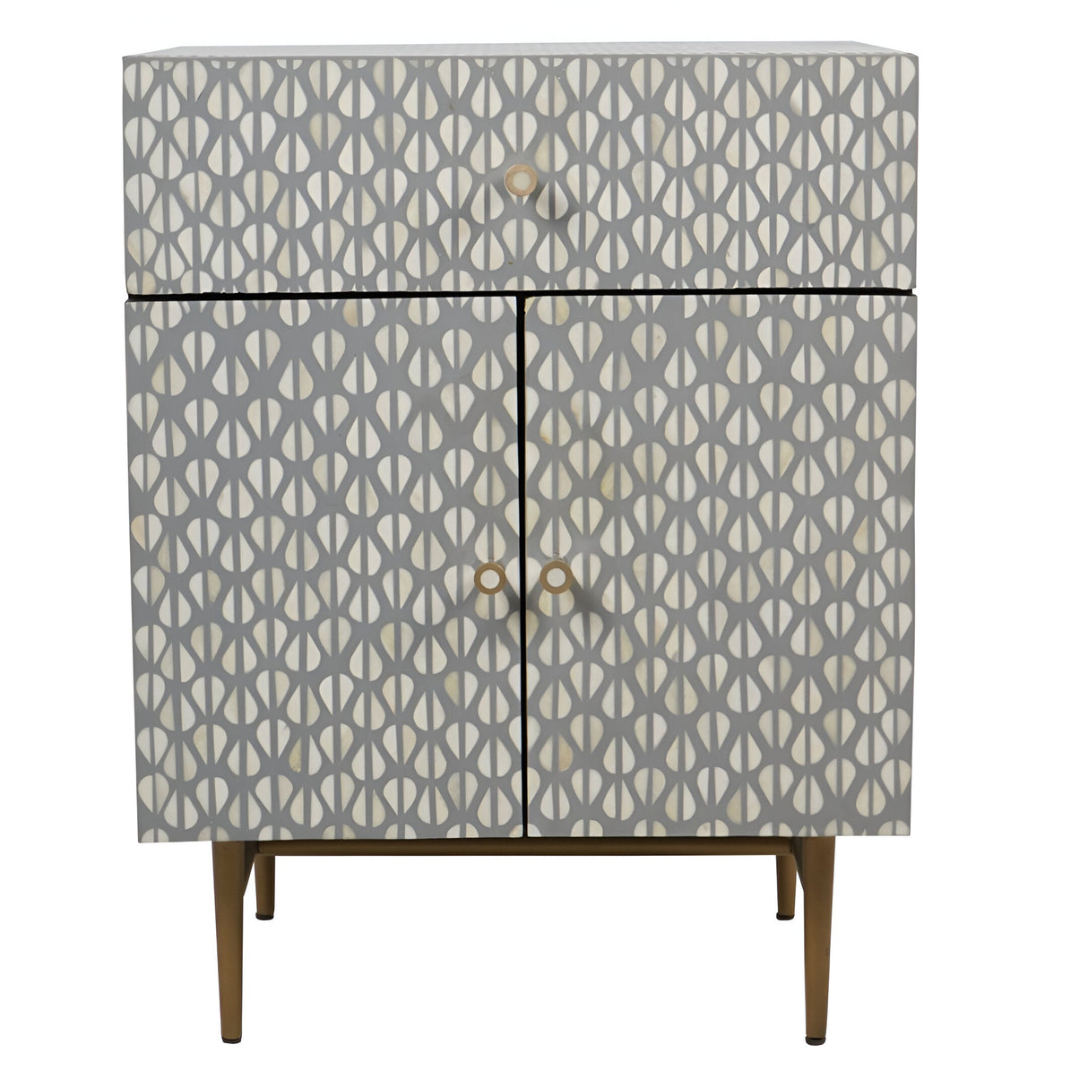 Burgess 2-Door Bedside Cabinet - Grey