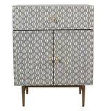 Burgess 2-Door Bedside Cabinet - Grey