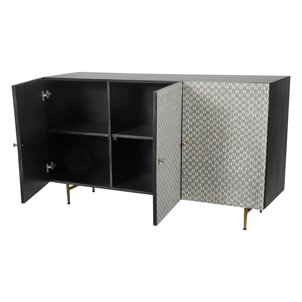 Burgess 3-Door Buffet Sideboard - Grey