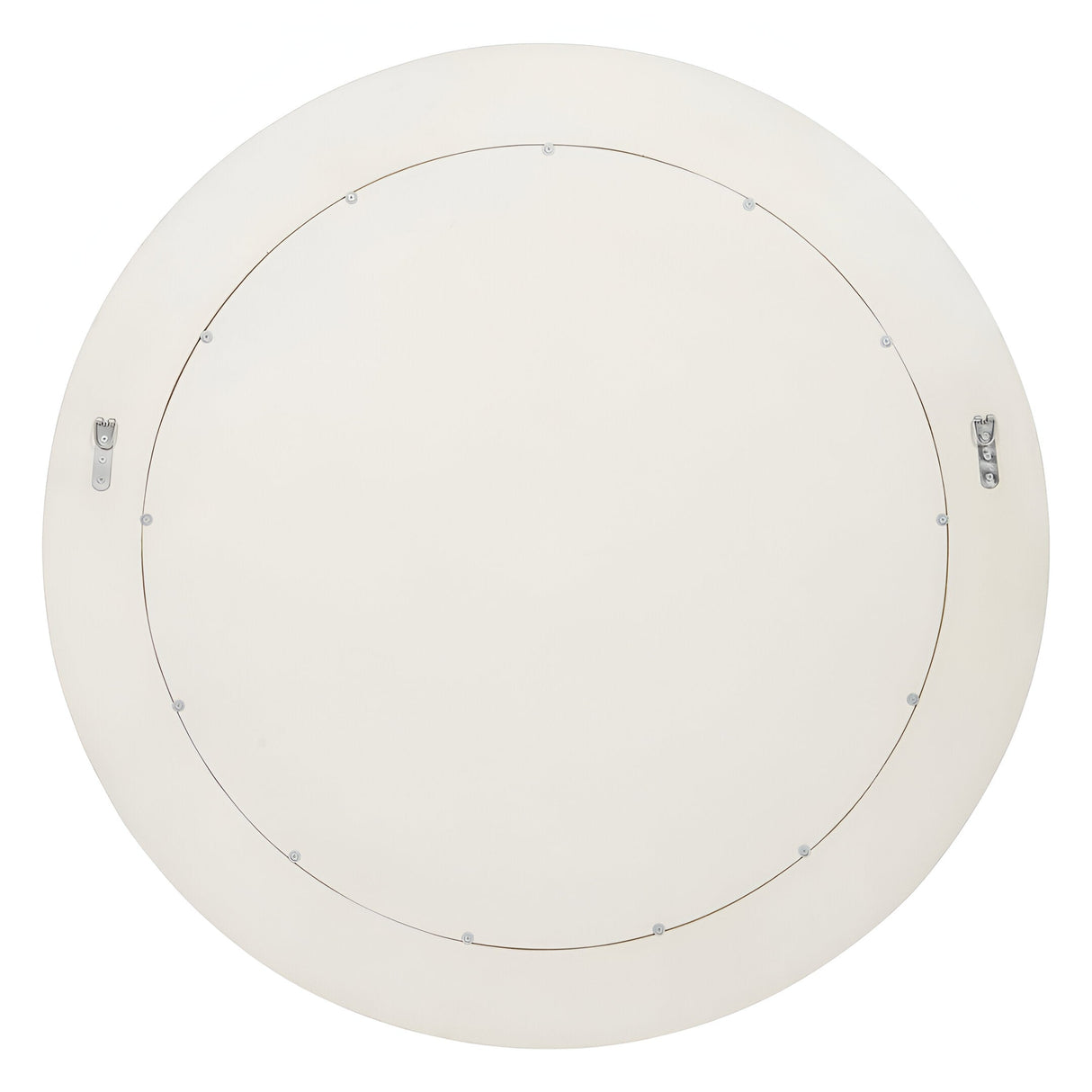 Aspen Bone Inlay Round Wall Mirror White - 100cm
