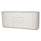 Aspen Bone Inlay Buffet Sideboard - White