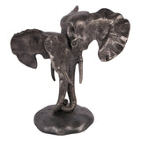 Kariba Cast Aluminium Nuzzling Elephants Figurine - 31cm