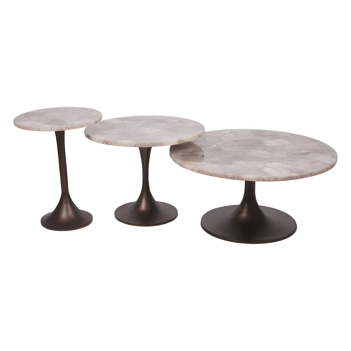 Bosworth Smokey Quartz Side Table 42cm - Grey