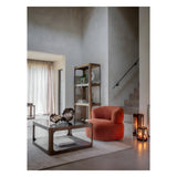 Thorpe Metal & Glass Shelving Unit - Dark Smoked Gold