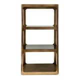 Thorpe Metal & Glass Shelving Unit - Dark Smoked Gold