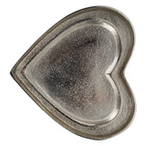 Esme Heart Set of 2 Plates - Silver