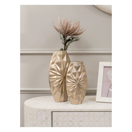 Hatton Cast Aluminium Vase 40cm - Gold