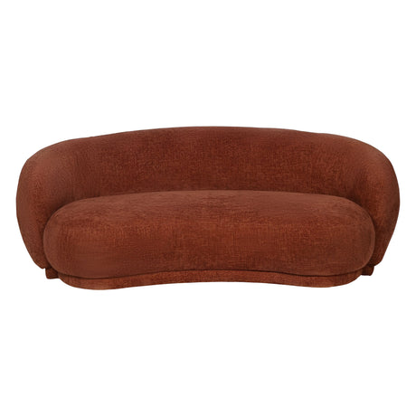 Waverley Curved 2 Seater Mini Sofa - Terracotta