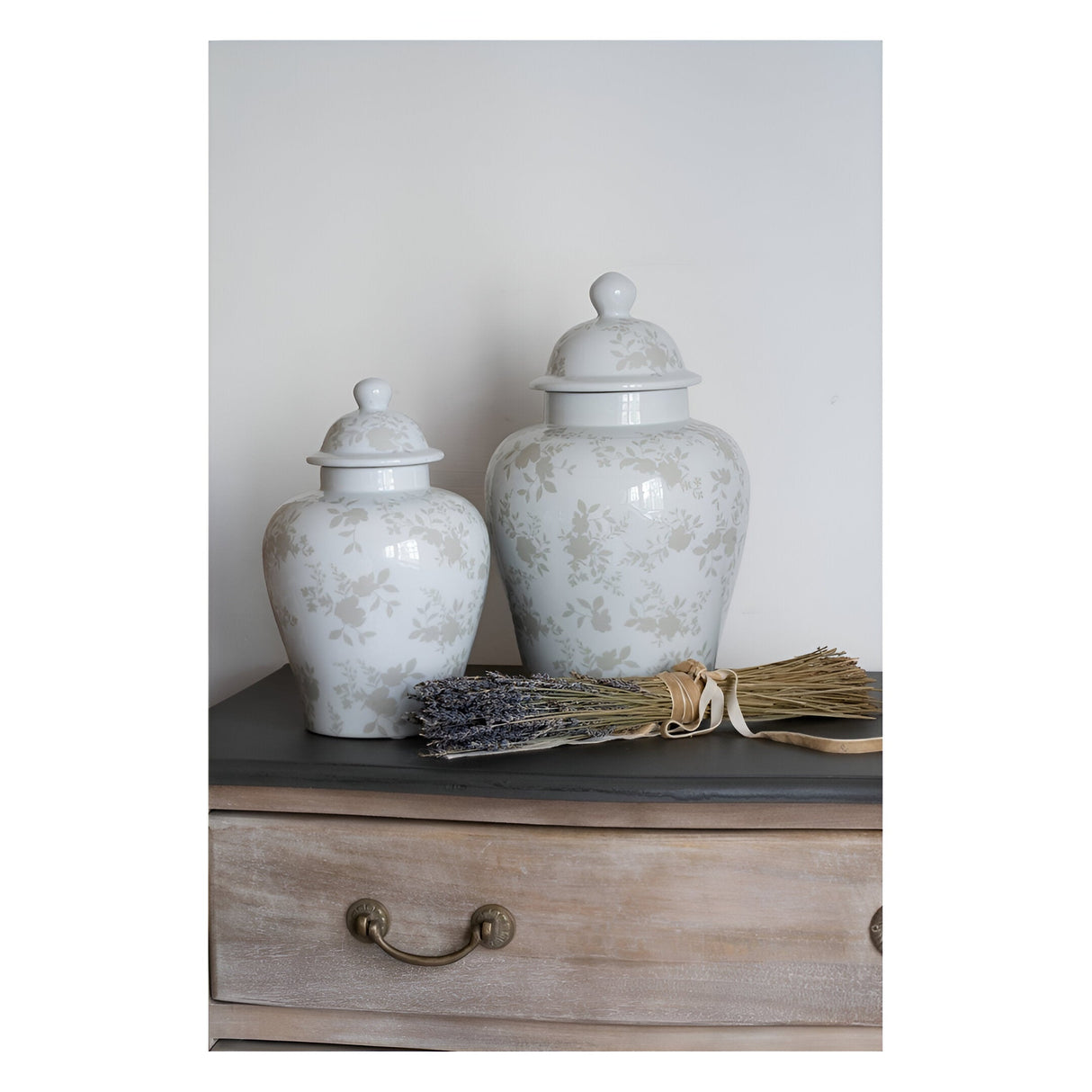 Laura Ashley Westbourne Ginger Jar 36cm - White