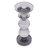 Laura Ashley Kersey Glass Candle Holder 26.5cm - Grey