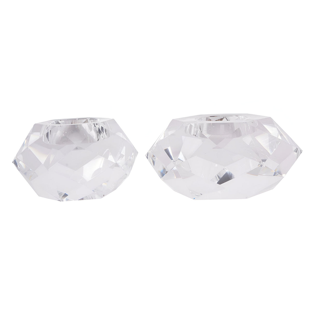 Laura Ashley Set of 2 Morcott Glass Tealight Holder - Clear
