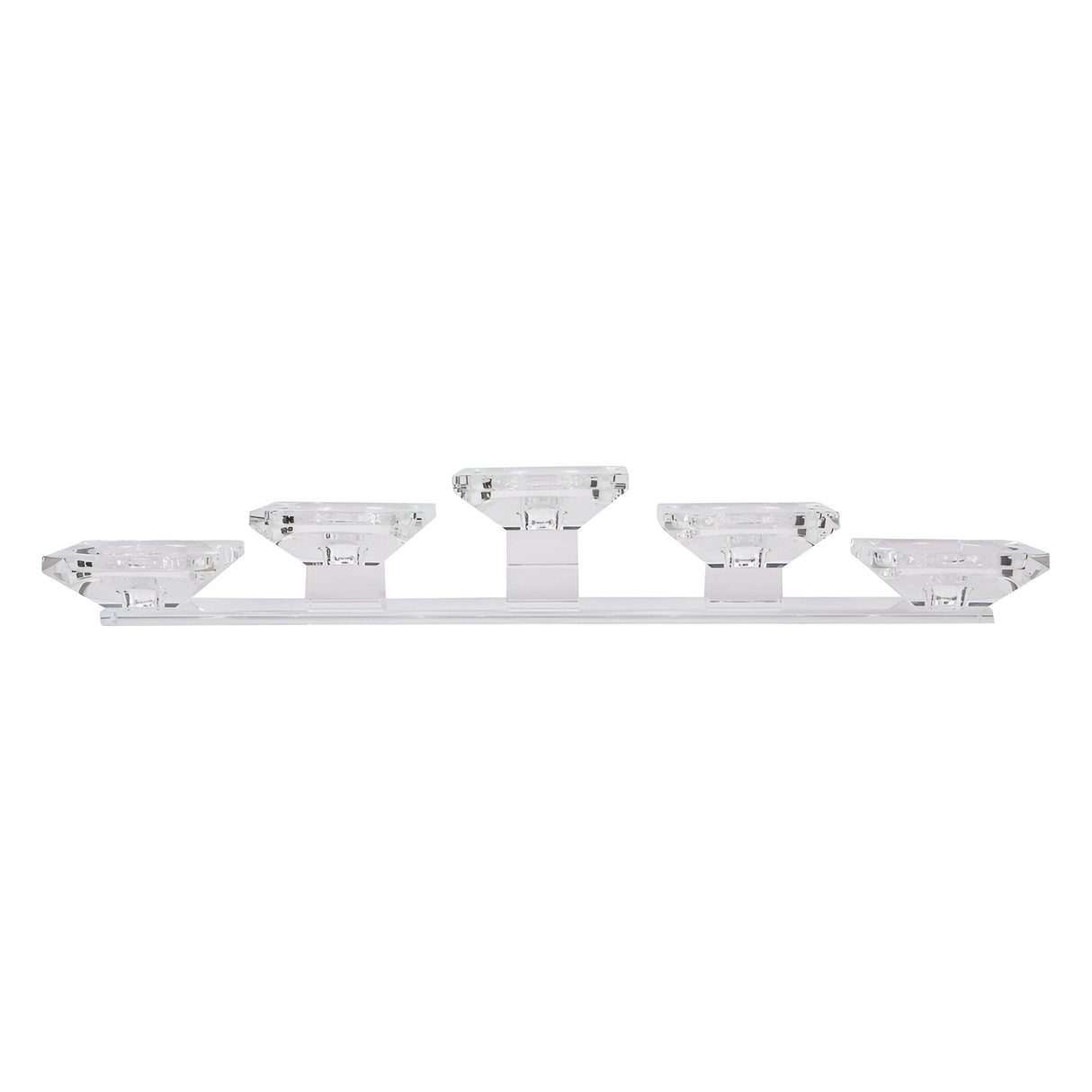 Laura Ashley Morcott 5 Head Glass Pillar Holder - Clear
