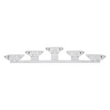 Laura Ashley Morcott 5 Head Glass Pillar Holder - Clear