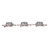Laura Ashley Set of 3 Small Festive Snowflake Tealight Holders -Silver
