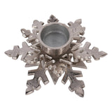 Laura Ashley Set of 2 Festive Snowflake Tealight Holders - Silver