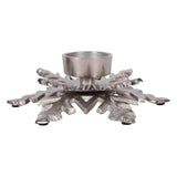 Laura Ashley Set of 2 Festive Snowflake Tealight Holders - Silver