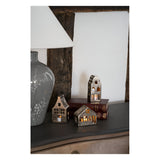 Laura Ashley Set of 3 Hand Crafted Silver House Figurine - 12cm