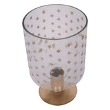 Laura Ashley Stars Glass Hurricane - Gold