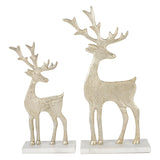 Laura Ashley Set of 2 Reindeer Figurine On Marble Base - 41.5cm