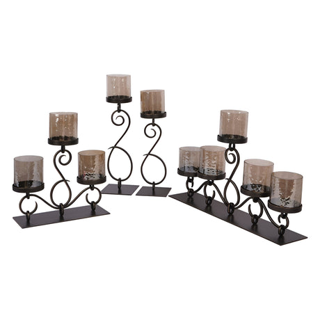 Laura Ashley Esther 3 Light Candle Holder - Gold