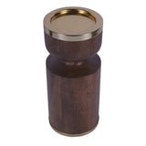 Amalfi Wooden Pillar Holder 23cm - Brown