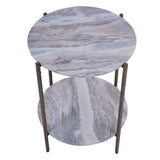 Toronto Marble Top & Base Side Table - Grey