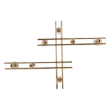 Genoa Iron & Marble 7-Hook Wall Hanger - White & Gold