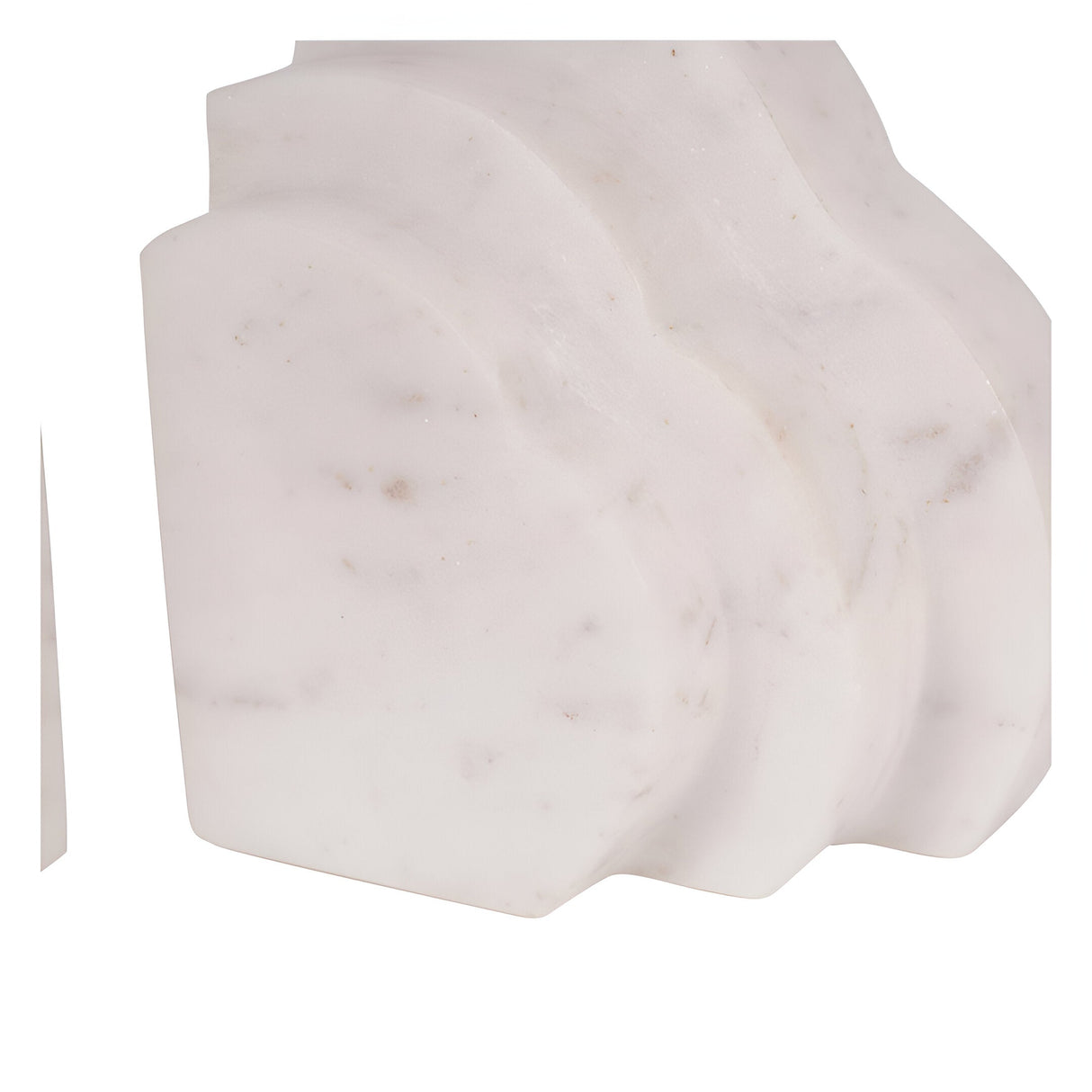 Genoa Marble Cloud Bookends - White